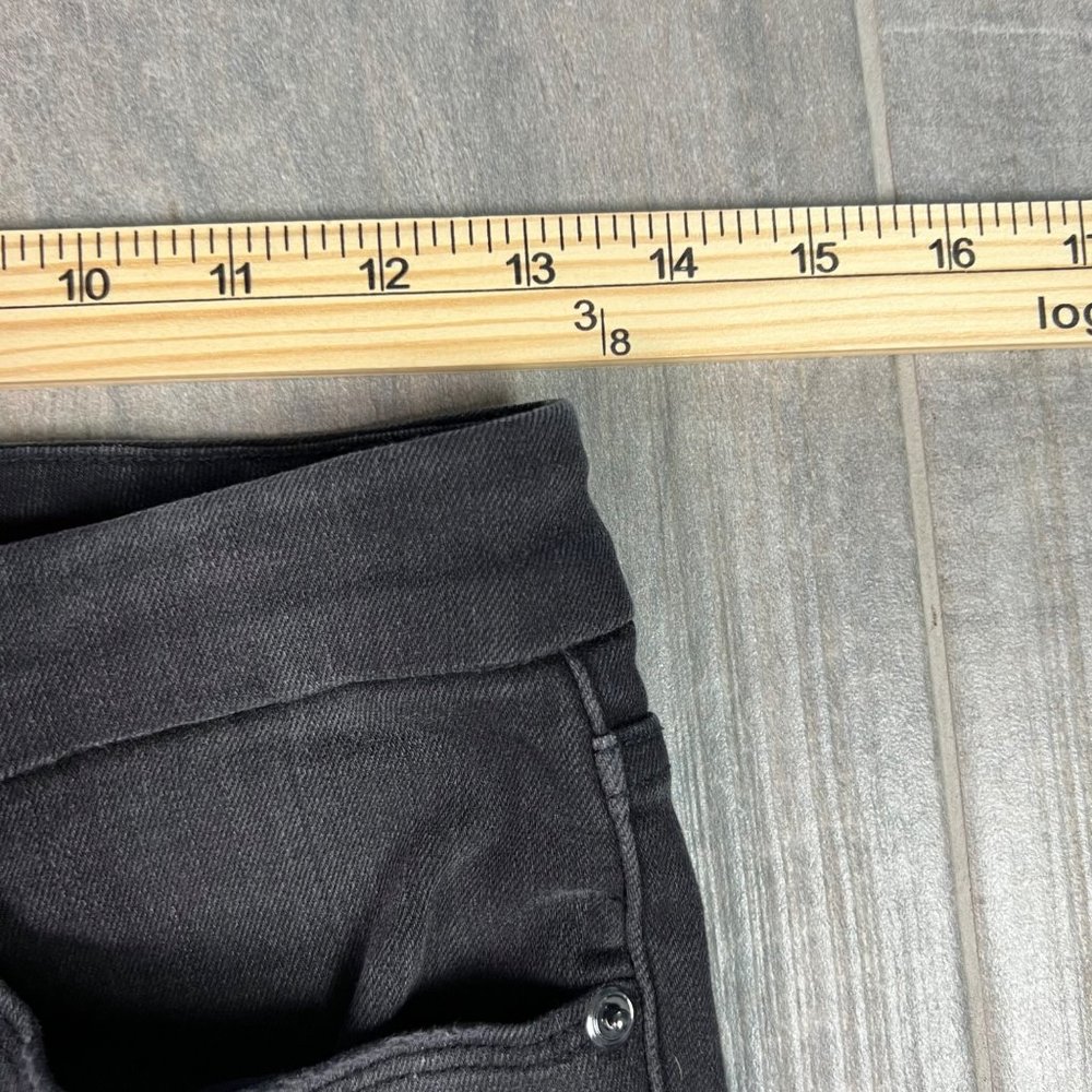 Good American Size 6 Black Distressed Raw Hem Good Waist Skinny Jeans - Picture 5 of 10